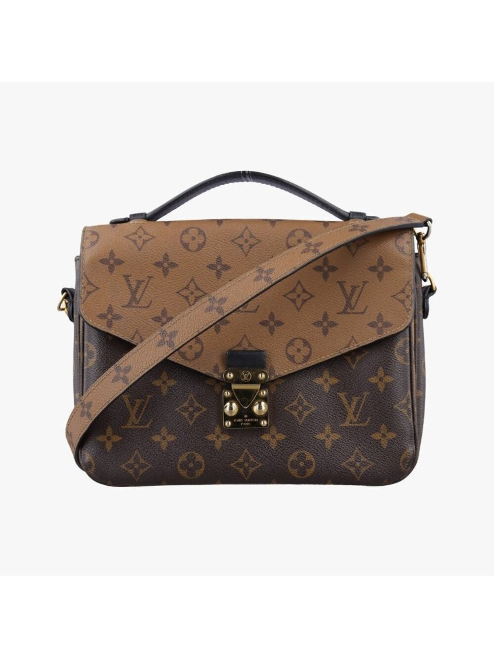 Louis Vuitton Pochette Metis MM Monogram Brown Canvas Handbag